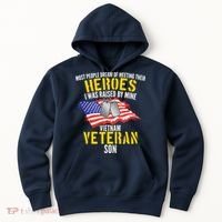 Raised By My Hero Proud Vietnam Veterans Son Hoodie thumb 0