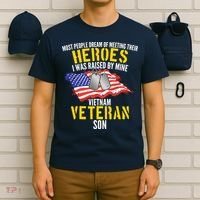 Raised By My Hero Proud Vietnam Veterans Son T-Shirt thumb 6