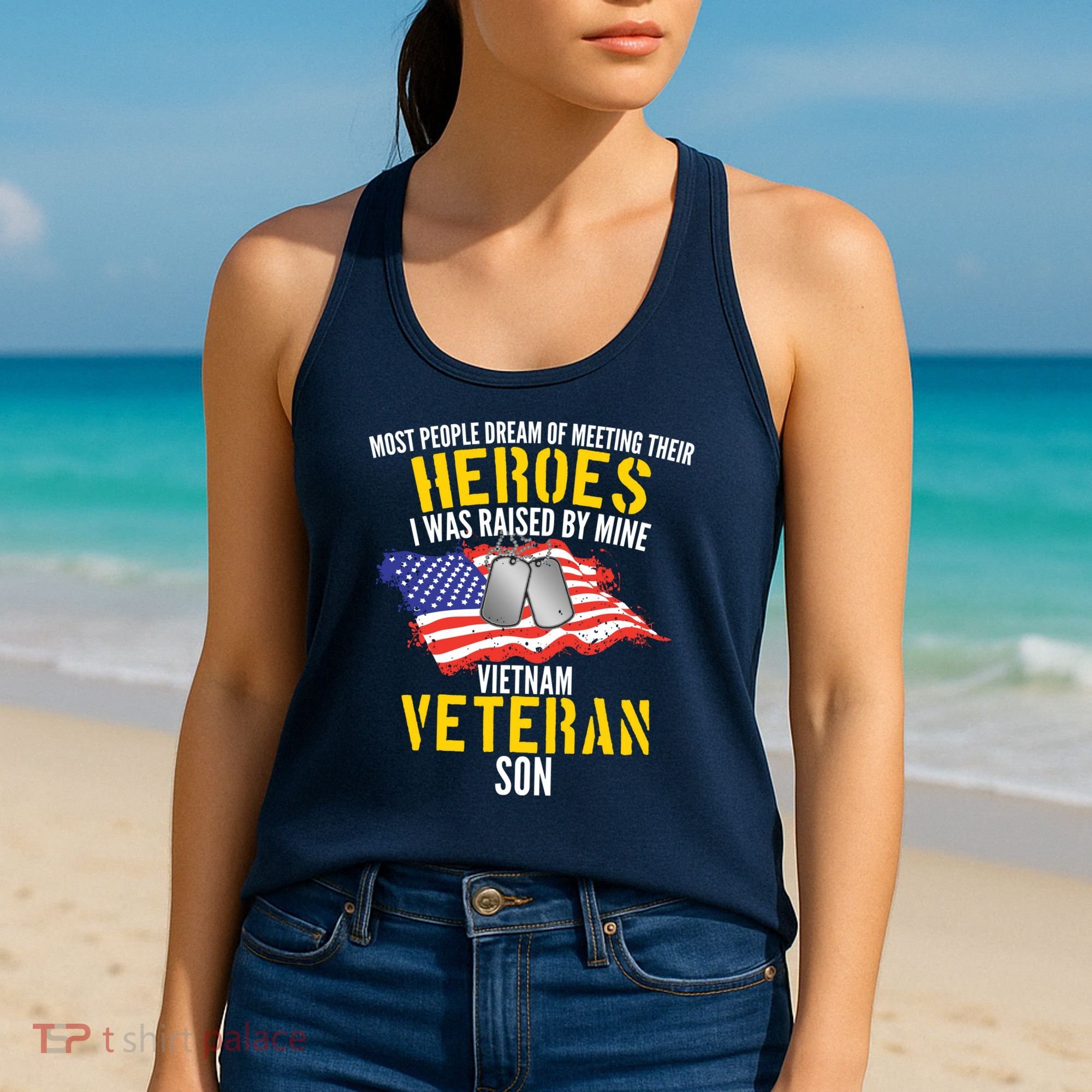 Raised By My Hero Proud Vietnam Veterans Son Women's Tank Top