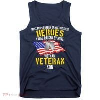 Raised By My Hero Proud Vietnam Veterans Son Tank Top thumb 0