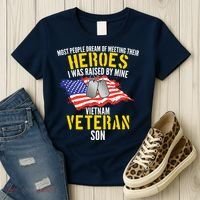Raised By My Hero Proud Vietnam Veterans Son Women's T-Shirt thumb 3