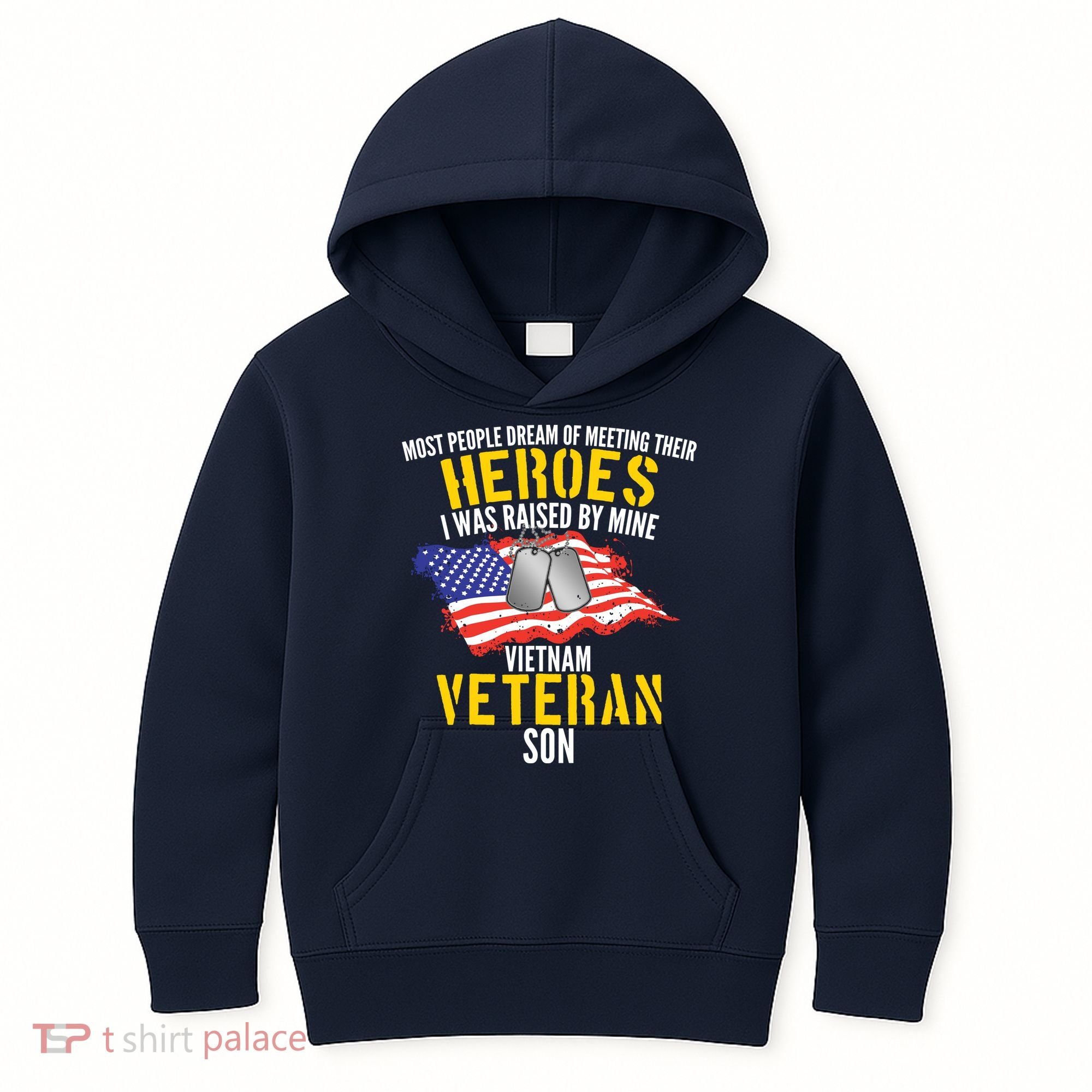 Raised By My Hero Proud Vietnam Veterans Son Kids Hoodie