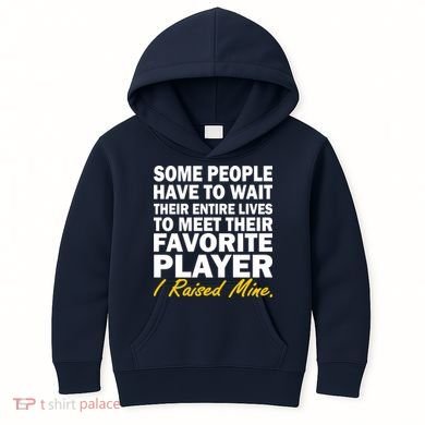 Raised My Favorite Player Kids Hoodie