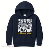 Raised My Favorite Player Kids Hoodie thumb 0