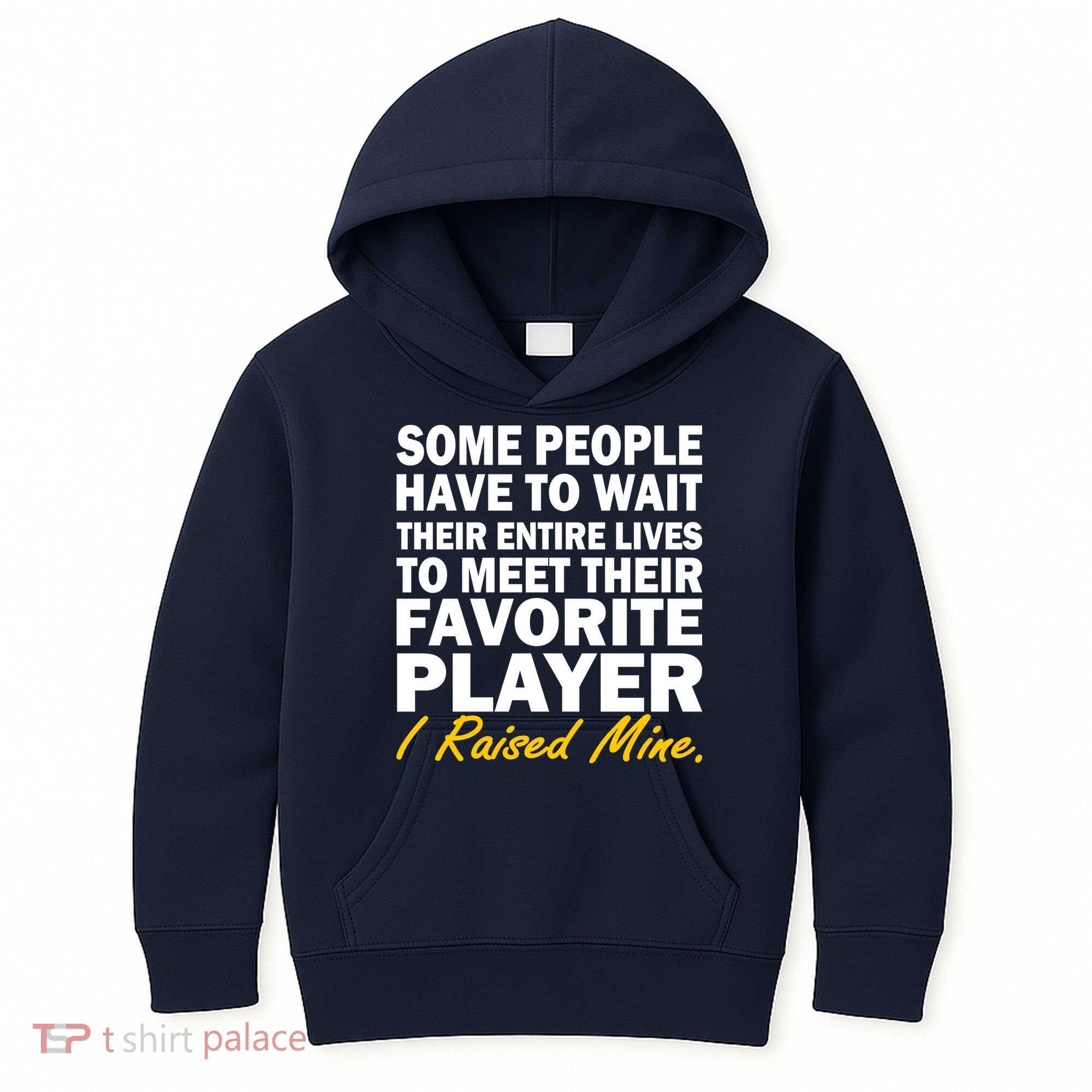 Raised My Favorite Player Kids Hoodie