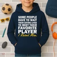 Raised My Favorite Player Kids Hoodie thumb 2