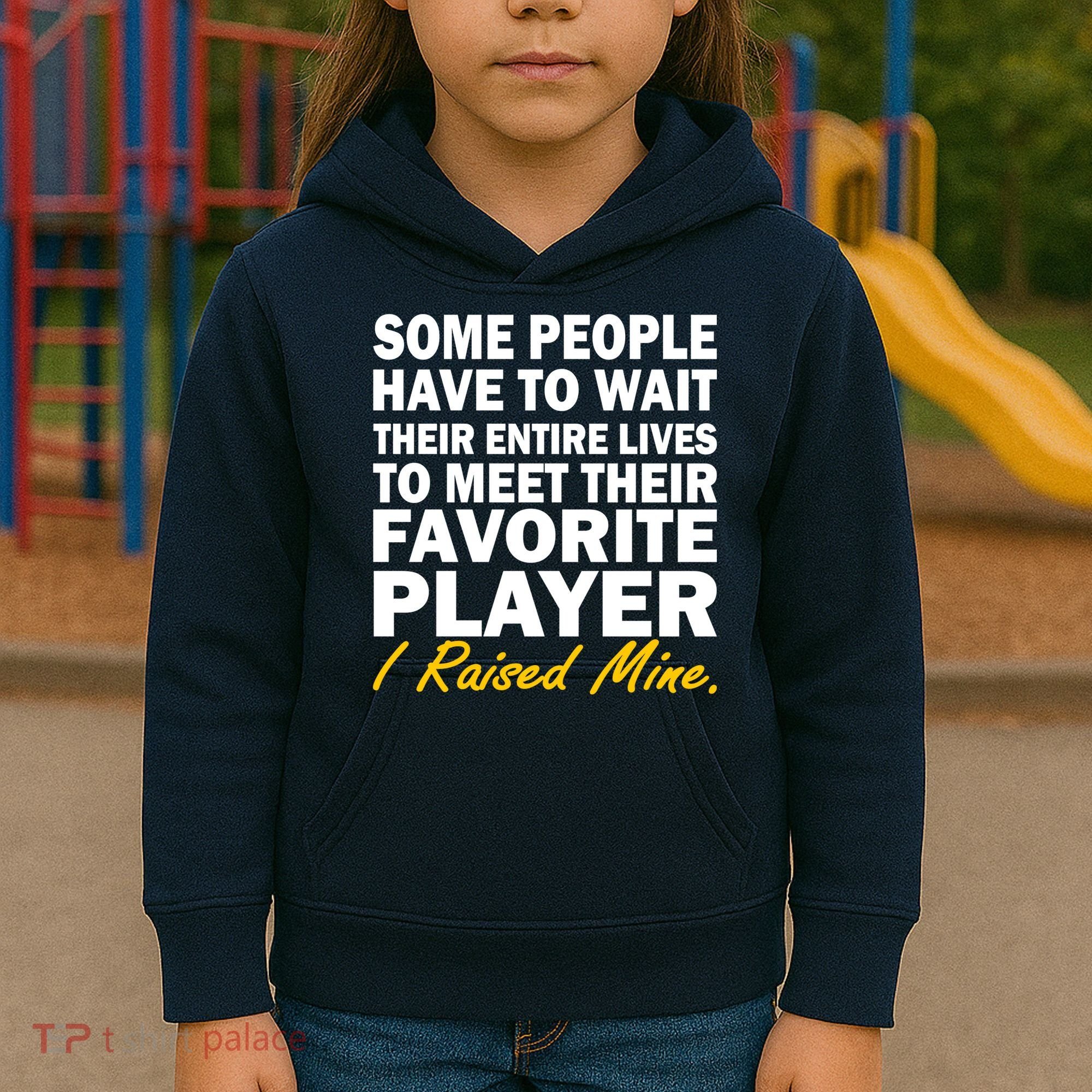 Raised My Favorite Player Kids Hoodie