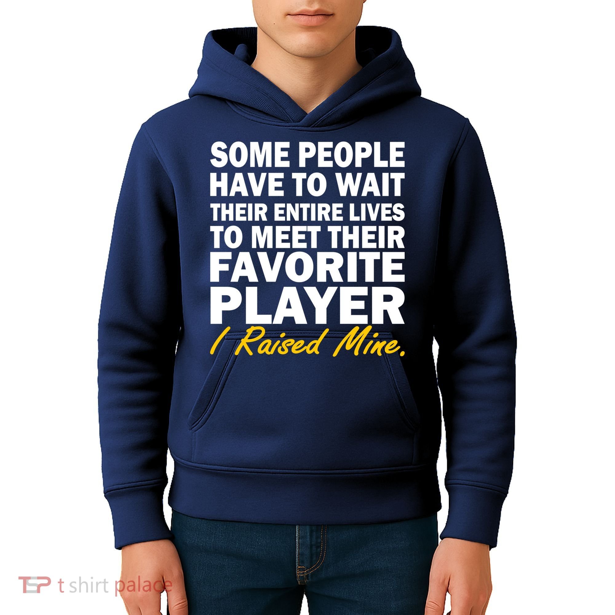 Raised My Favorite Player Kids Hoodie