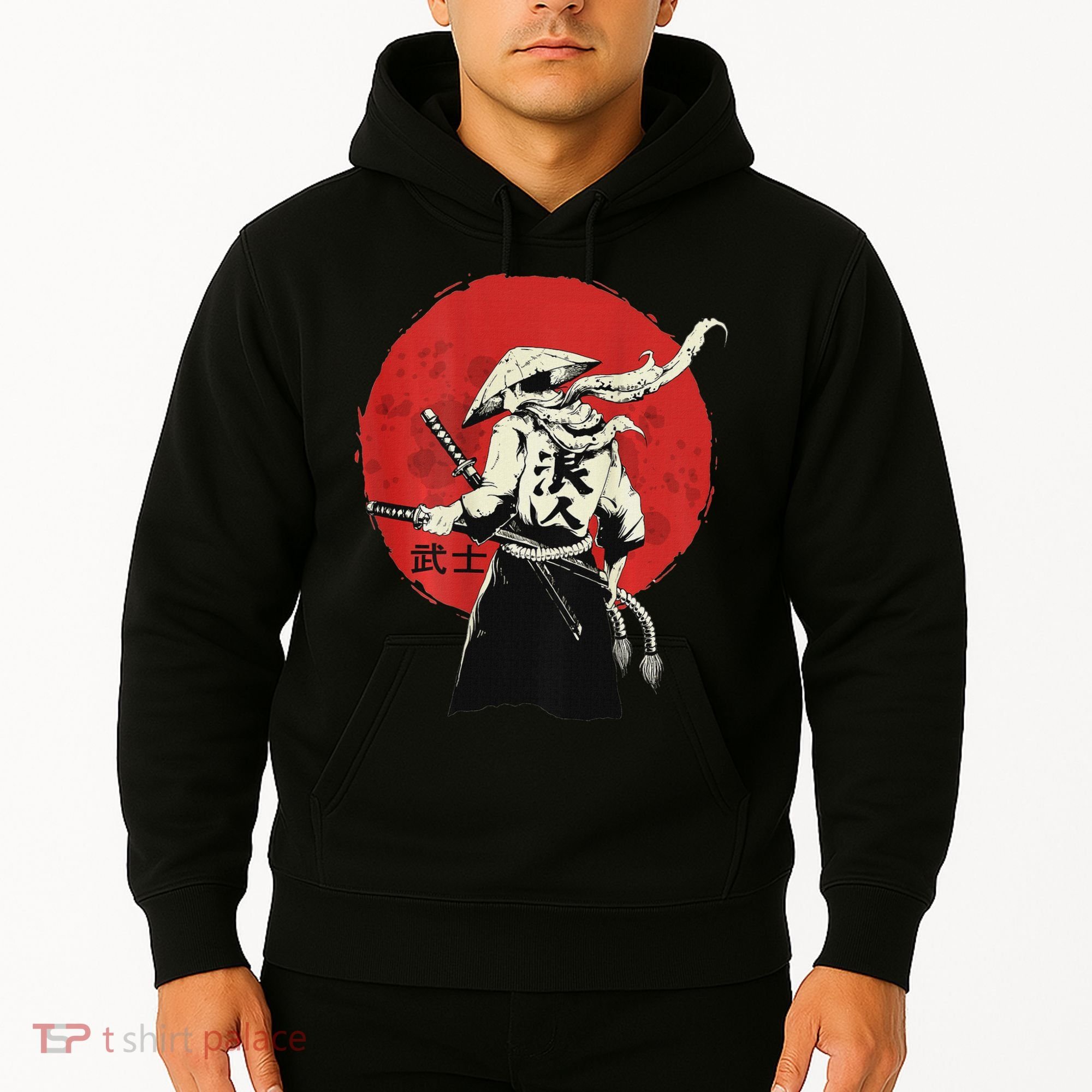 Retro Ancient Japan Samurai Warrior Tokyo Samurai Katana Hoodie