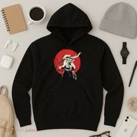 Retro Ancient Japan Samurai Warrior Tokyo Samurai Katana Hoodie thumb 3