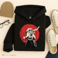 Retro Ancient Japan Samurai Warrior Tokyo Samurai Katana Hoodie thumb 4