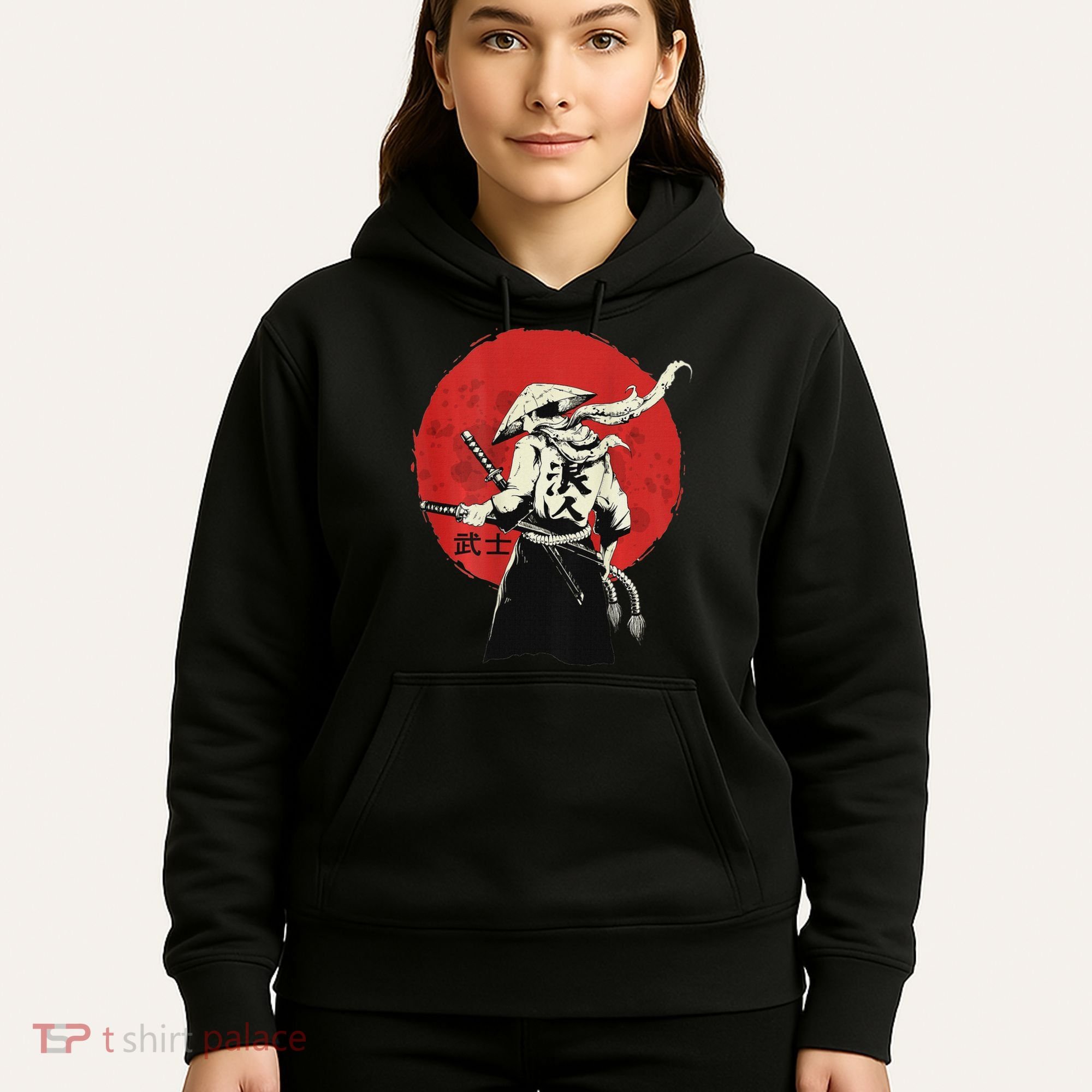 Retro Ancient Japan Samurai Warrior Tokyo Samurai Katana Hoodie