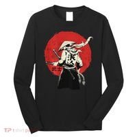 Retro Ancient Japan Samurai Warrior Tokyo Samurai Katana Long Sleeve Shirt thumb 0