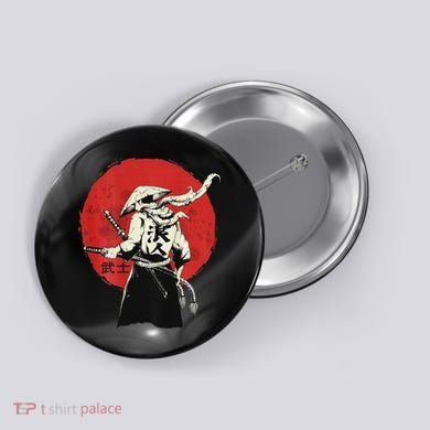Retro Ancient Japan Samurai Warrior Tokyo Samurai Katana Button