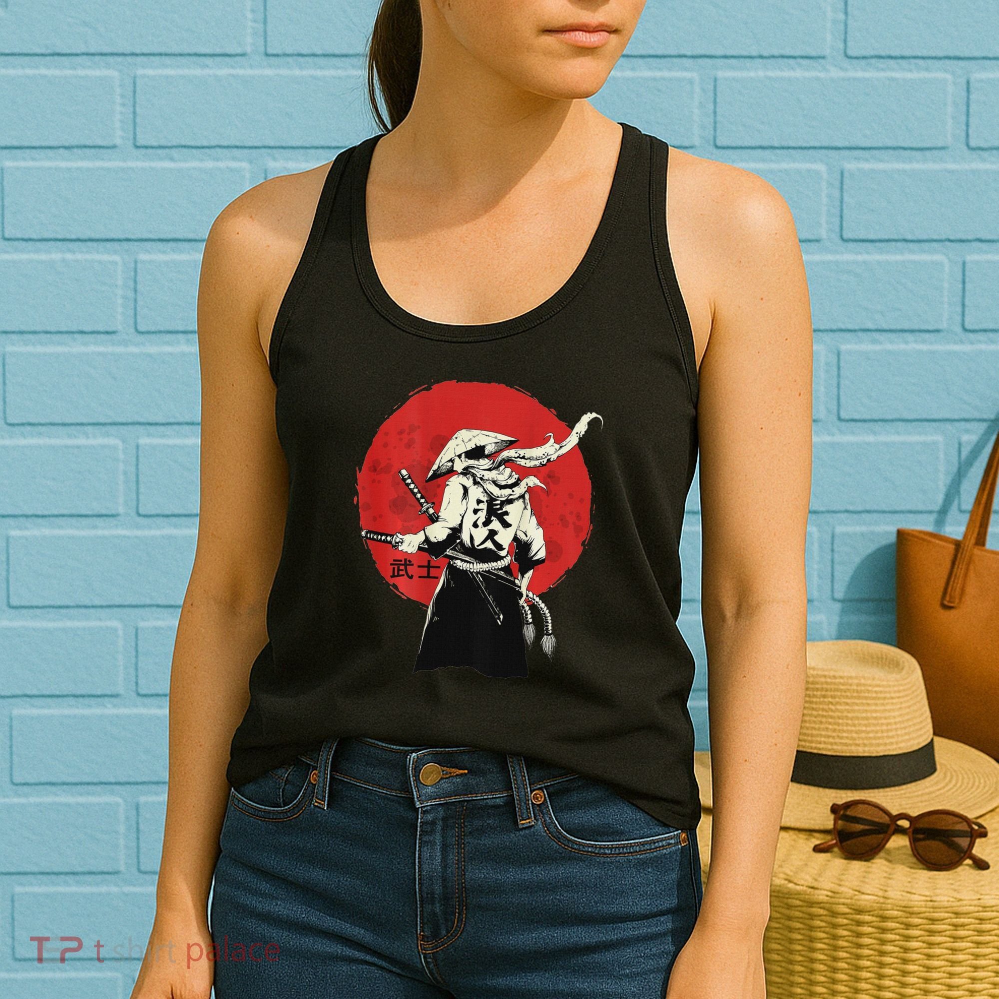 Retro Ancient Japan Samurai Warrior Tokyo Samurai Katana Women's Tank Top
