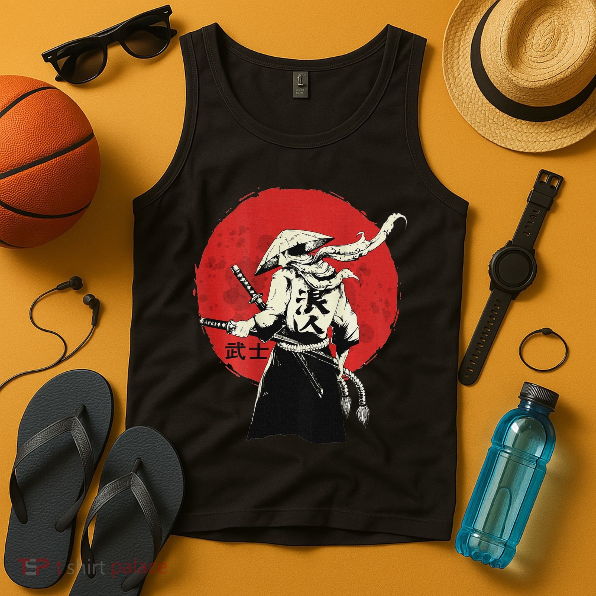 Retro Ancient Japan Samurai Warrior Tokyo Samurai Katana Tank Top