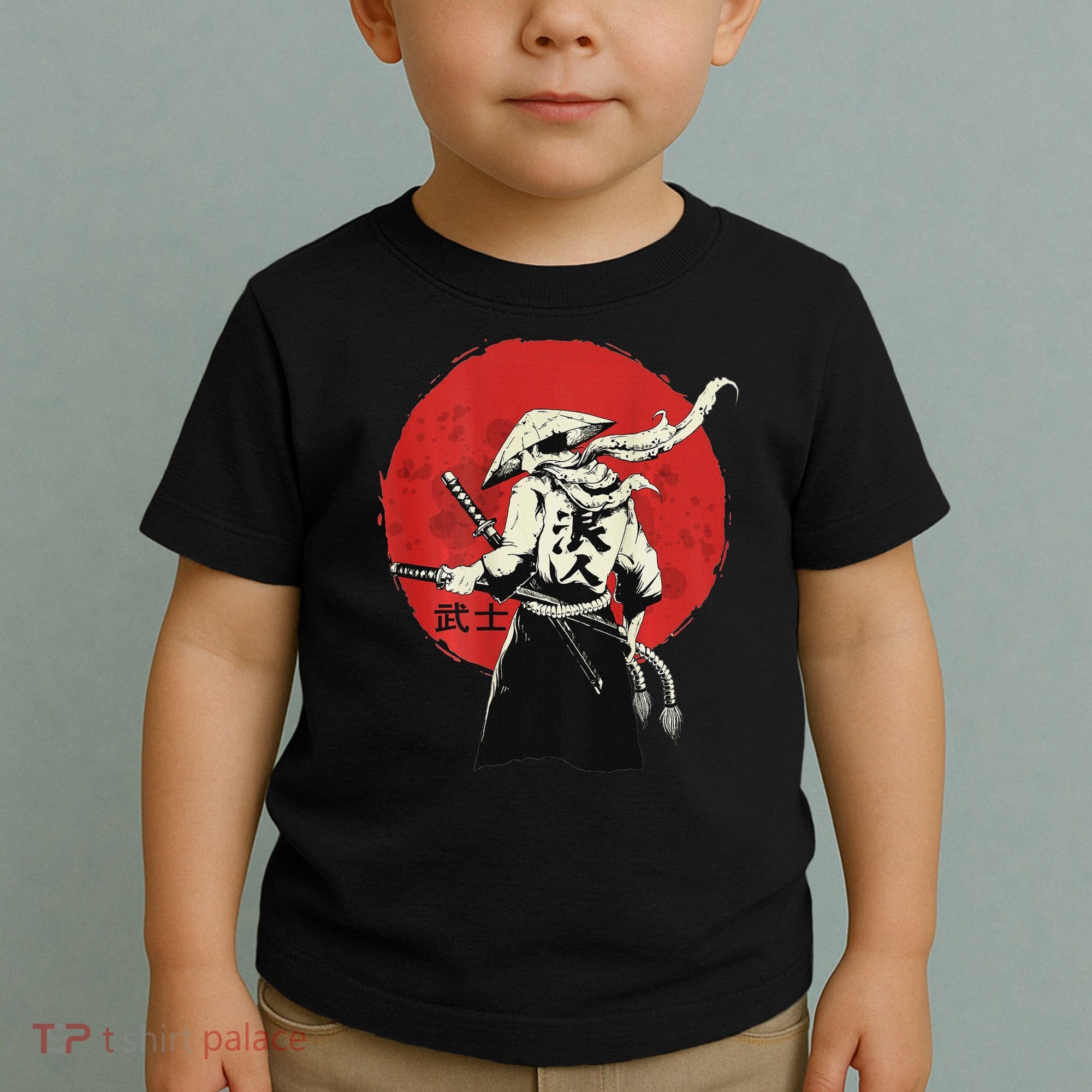 Retro Ancient Japan Samurai Warrior Tokyo Samurai Katana Toddler T-Shirt