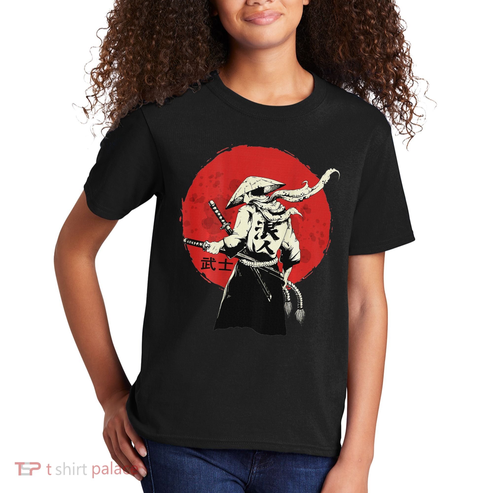 Retro Ancient Japan Samurai Warrior Tokyo Samurai Katana Kids T-Shirt