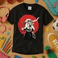 Retro Ancient Japan Samurai Warrior Tokyo Samurai Katana Kids T-Shirt thumb 3