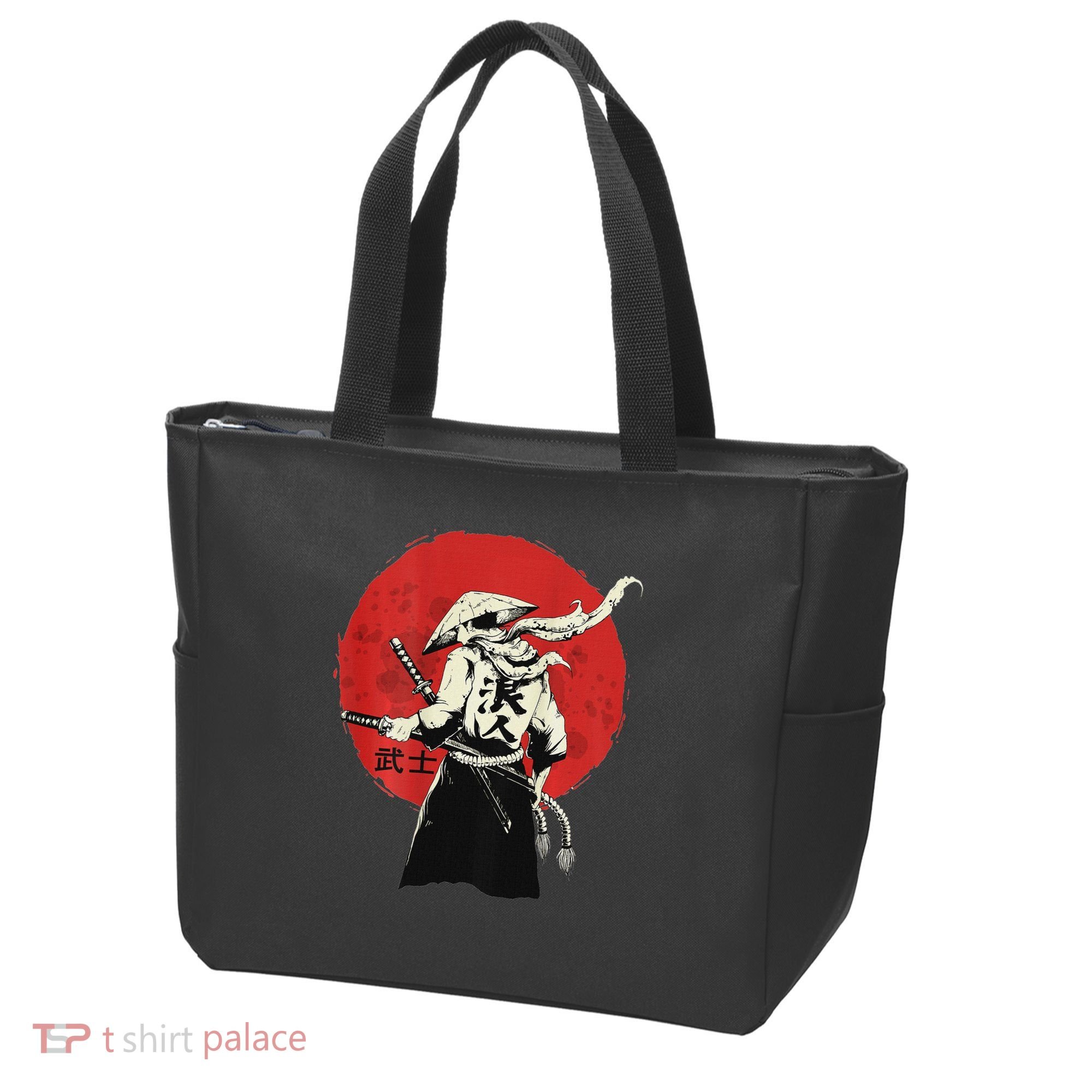 Retro Ancient Japan Samurai Warrior Tokyo Samurai Katana Tote Bag