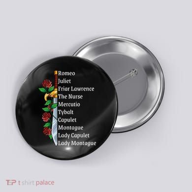 Romeo And Juliet William Shakespeare Gift Button