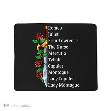 Romeo And Juliet William Shakespeare Gift Mousepad