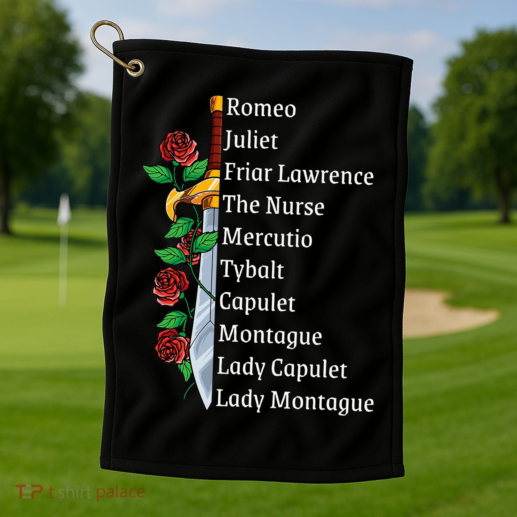 Romeo And Juliet William Shakespeare Gift Golf Towel