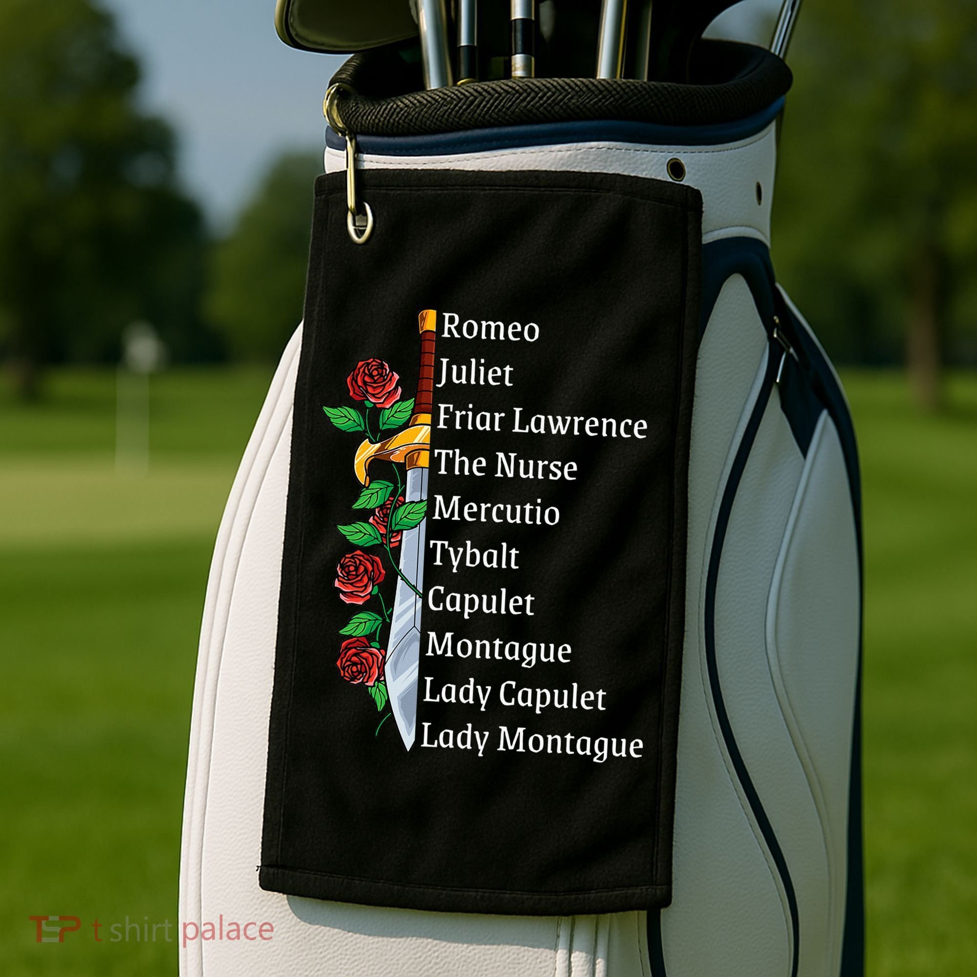 Romeo And Juliet William Shakespeare Gift Golf Towel