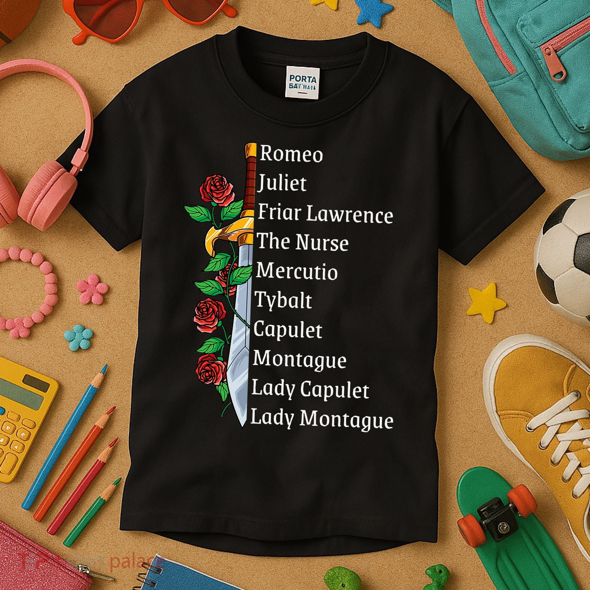 Romeo And Juliet William Shakespeare Gift Kids T-Shirt