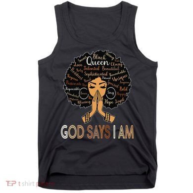Retro Afro Juneteenth Vintage Black History God Says I Am Tank Top