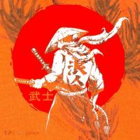 Retro Ancient Japan Samurai Warrior Tokyo Samurai Katana Kati Licensed 12" Camo Cuffed Beanie thumb 2