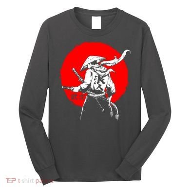 Retro Ancient Japan Samurai Warrior Tokyo Samurai Katana Long Sleeve Shirt