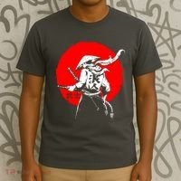 Retro Ancient Japan Samurai Warrior Tokyo Samurai Katana T-Shirt thumb 3