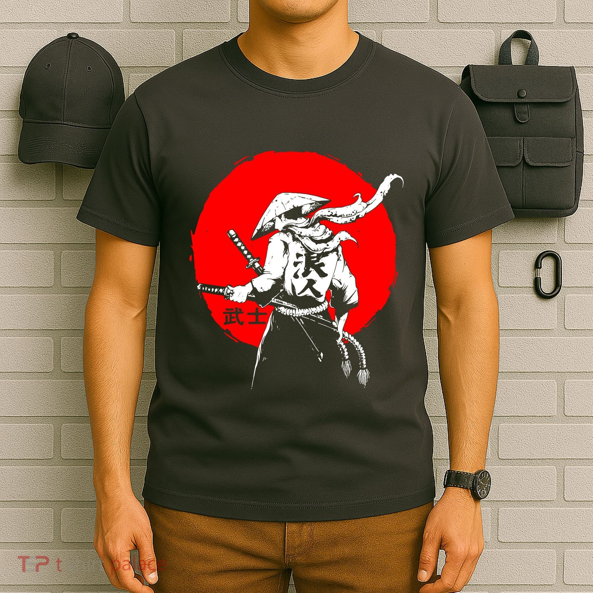 Retro Ancient Japan Samurai Warrior Tokyo Samurai Katana T-Shirt