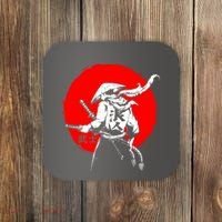 Retro Ancient Japan Samurai Warrior Tokyo Samurai Katana Coaster thumb 0