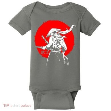 Retro Ancient Japan Samurai Warrior Tokyo Samurai Katana Baby Bodysuit