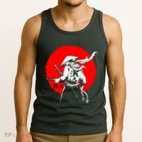 Retro Ancient Japan Samurai Warrior Tokyo Samurai Katana Tank Top thumb 3