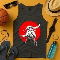 Retro Ancient Japan Samurai Warrior Tokyo Samurai Katana Tank Top thumb 4