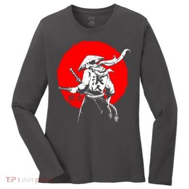Retro Ancient Japan Samurai Warrior Tokyo Samurai Katana Women's Long Sleeve Shirt