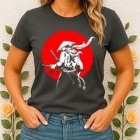 Retro Ancient Japan Samurai Warrior Tokyo Samurai Katana Women's T-Shirt thumb 2