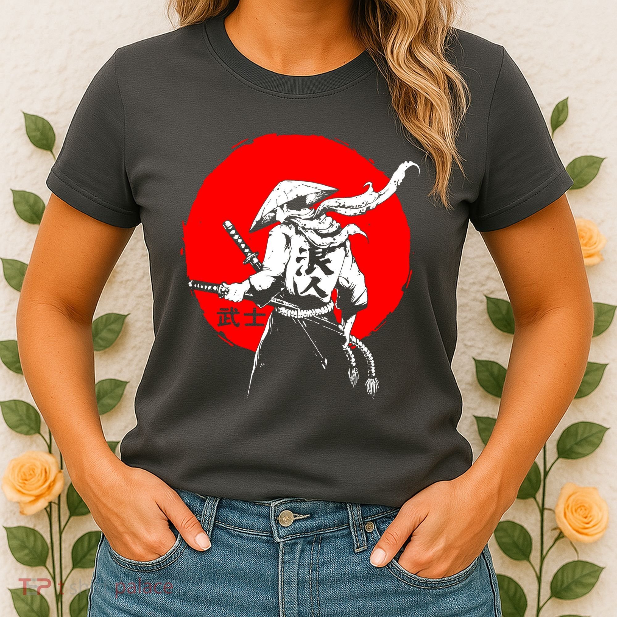 Retro Ancient Japan Samurai Warrior Tokyo Samurai Katana Women's T-Shirt