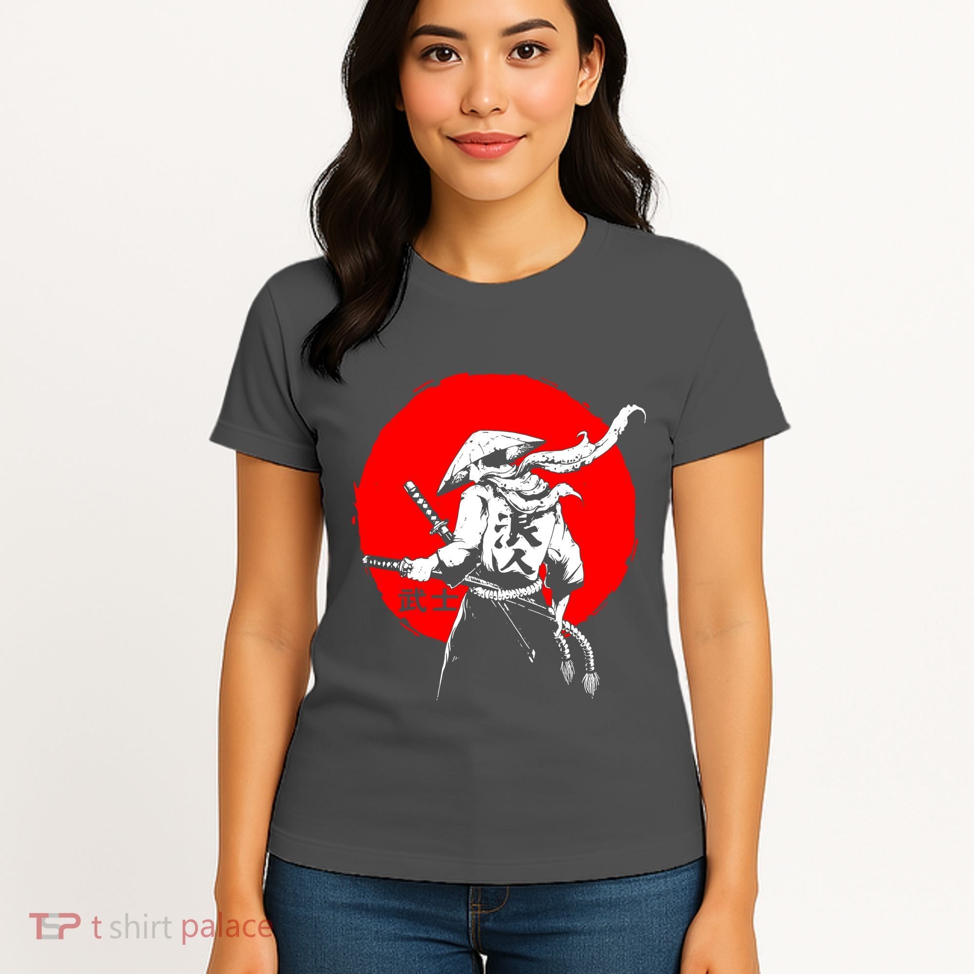 Retro Ancient Japan Samurai Warrior Tokyo Samurai Katana Women's T-Shirt