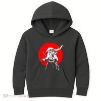 Retro Ancient Japan Samurai Warrior Tokyo Samurai Katana Kids Hoodie thumb 0