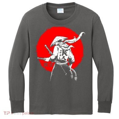 Retro Ancient Japan Samurai Warrior Tokyo Samurai Katana Kids Long Sleeve Shirt