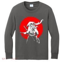 Retro Ancient Japan Samurai Warrior Tokyo Samurai Katana Kids Long Sleeve Shirt thumb 0