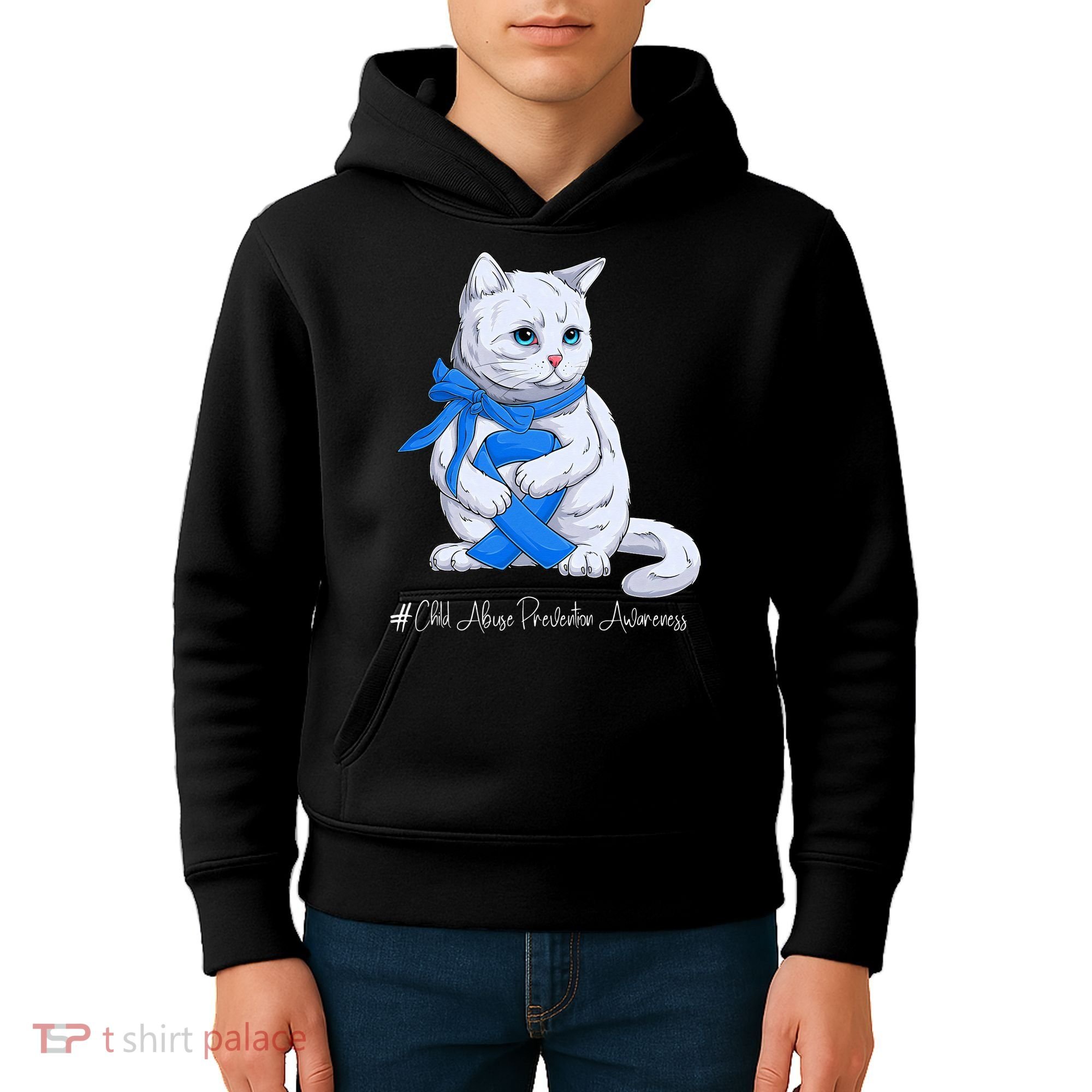 Rainbow All KidsMatter Pinwheel Child Abuse Awareness Kids Hoodie