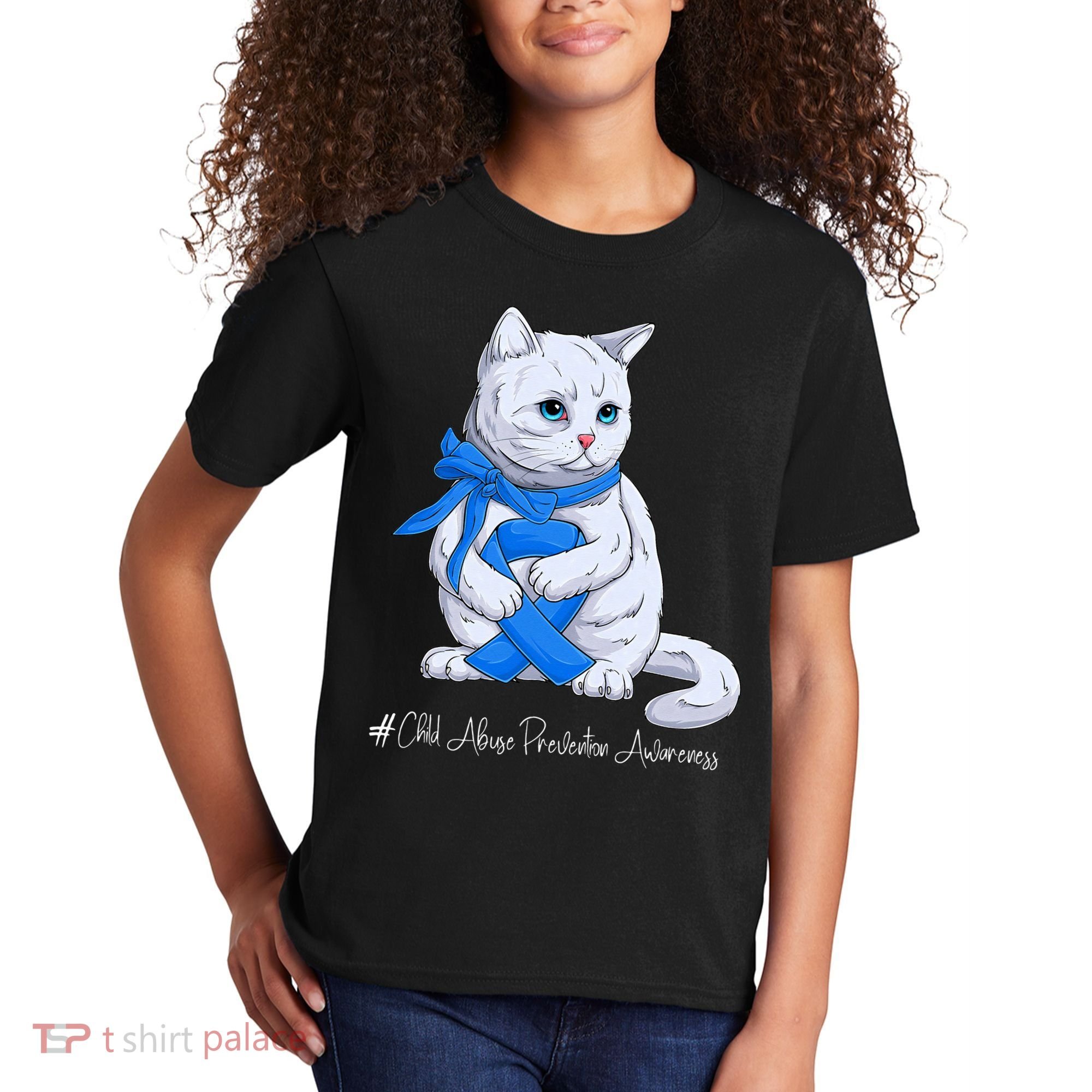 Rainbow All KidsMatter Pinwheel Child Abuse Awareness Kids T-Shirt