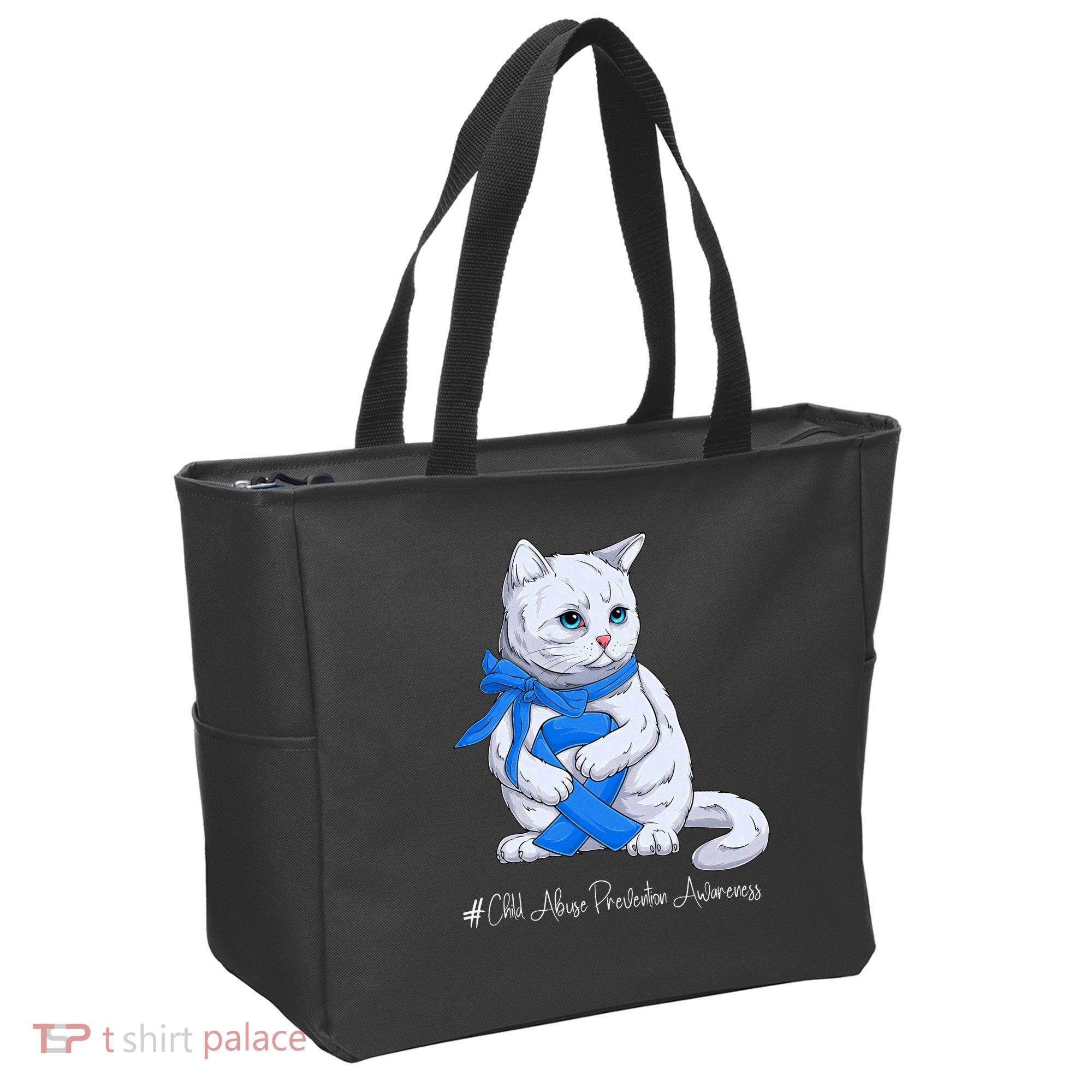 Rainbow All KidsMatter Pinwheel Child Abuse Awareness Tote Bag