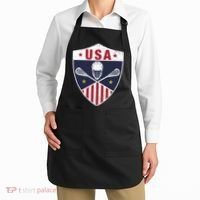 Retro American Lacrosse I Proud USA Lax Player Gift Apron thumb 2