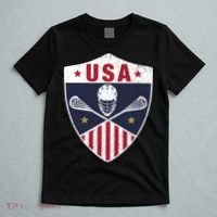 Retro American Lacrosse I Proud USA Lax Player Gift T-Shirt thumb 5